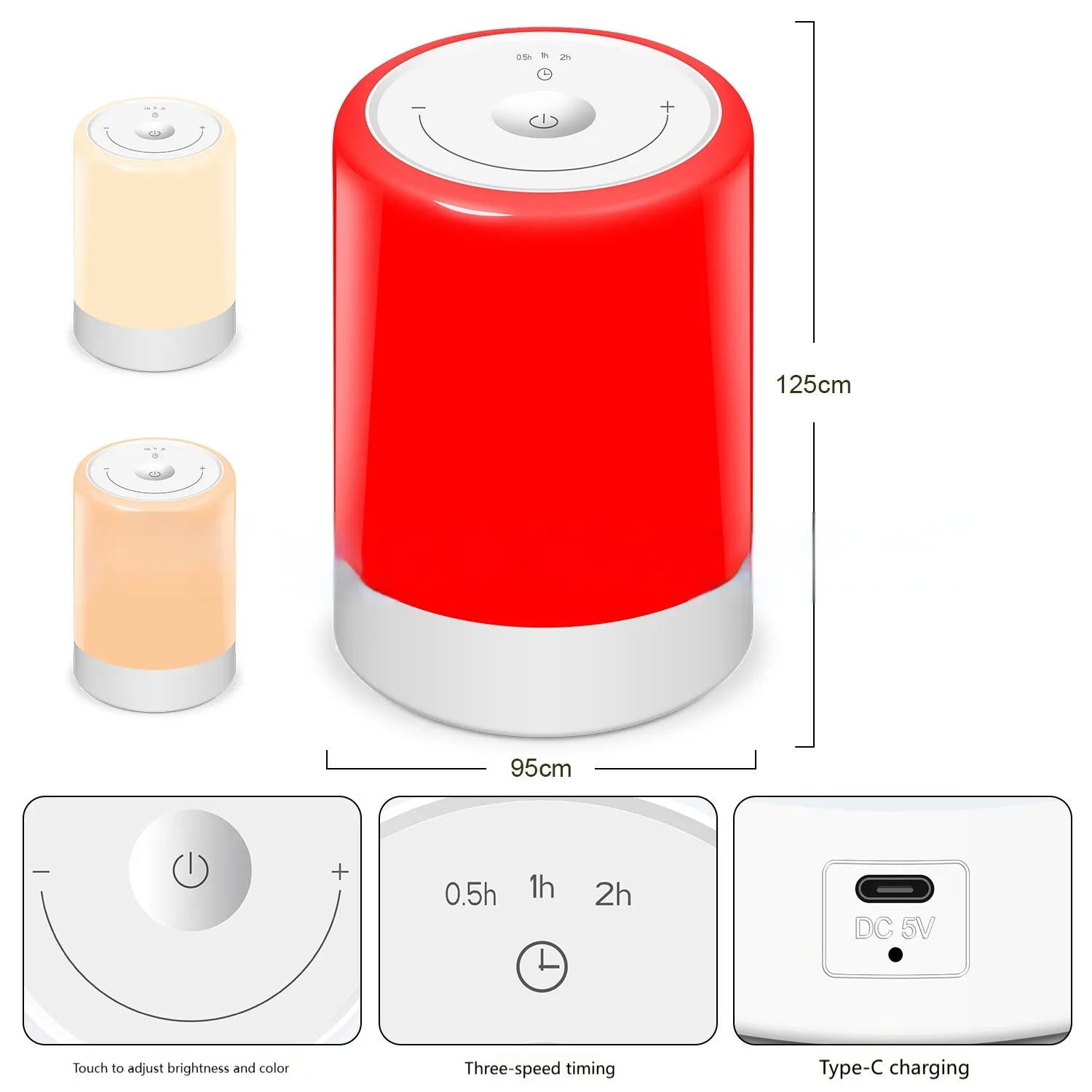 Soothing Red Nursery Night Light